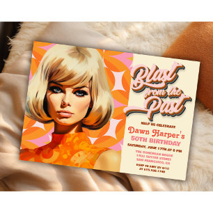 Retro Super 60s les années 70 Invitation