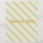 Retro Super coloré Wavy Boho Menu Mariage (Dos)