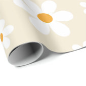 Retro Super Daisy Tan cadeau Anniversaire Papier d (Coin rond)