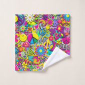 Retro Super FUN 60's Soixante Funky Colorful (Gant de toilette)