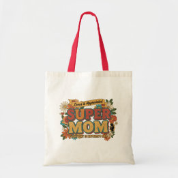Retro Super Moeder Bloemrijke Stijl - Elke Dag Tote Bag