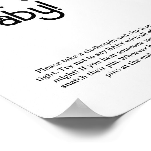 Retro Super - Ne pas dire Poster bébé (Coin)