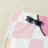 Retro Super Nom personnalisé serviette de plage Br (En situation)