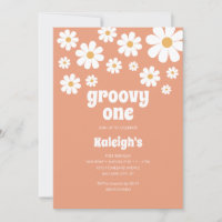 Retro Super One 70's Style Anniversaire Invitation