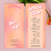 Retro Super Salon Rose féminin Menu Prix