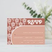 Retro super terre cuite les années 70 mariage RSVP (Debout devant)