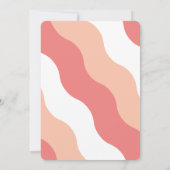 Retro Super Wavy Baby Girl Shower Invitation (Dos)