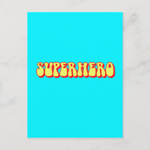 Retro Superheld Briefkaart
