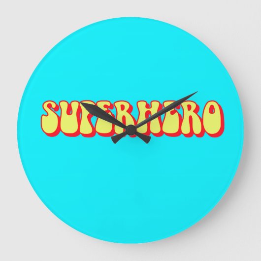 Retro Superheld Grote Klok (Voorkant)