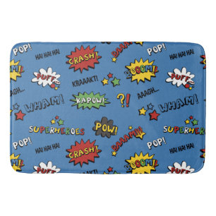 Retro Superheld Kinder Patroon Badmat