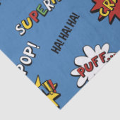 Retro Superheld Kinder Patroon Tissuepapier (Detail)