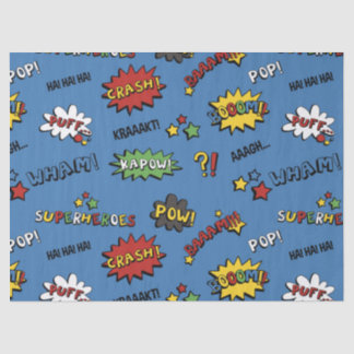 Retro Superheld Kinder Patroon Tissuepapier