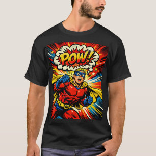 Retro Superheld POW! Stripboek Pop Art T-shirt