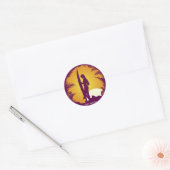 Retro Surf Draag Ronde Sticker (Envelop)
