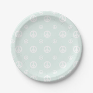 Retro Surf Hippie Vredesteken Verjaardag Papieren  Bordje