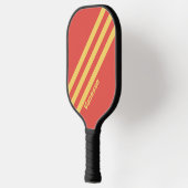 Retro Surf Sunset Three Stripes met naam Pickleball Paddle (Links)