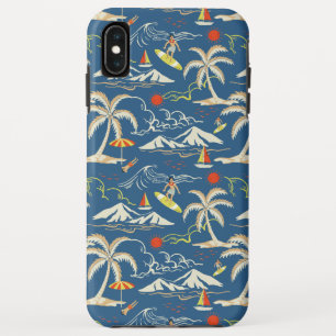 Retro Surf Tropical Patroon iPhone XS Max Hoesje