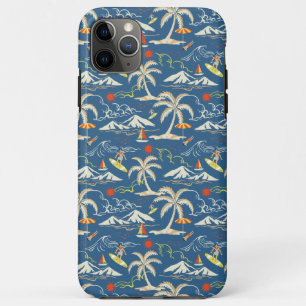 Retro Surf Tropical Patroon iPhone 11 Pro Max Hoesje