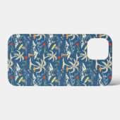 Retro Surf Tropical Patroon Case-Mate iPhone Case (Achterkant (horizontaal))