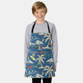 Retro Surf Tropical Patroon Schort (Gedragen)