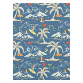 Retro Surf Tropical Patroon Tafelkleed (Voorkant)