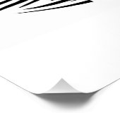 Retro Surf Van & Palm Trees Design Poster brillant (Coin)