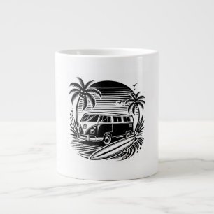 Retro Surf Van & Palm Trees Design Spécialité Mug