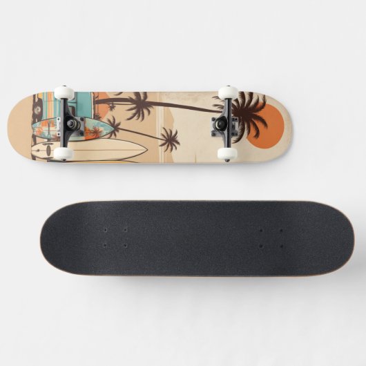 Retro Surf Vibes Skateboard (Horz)