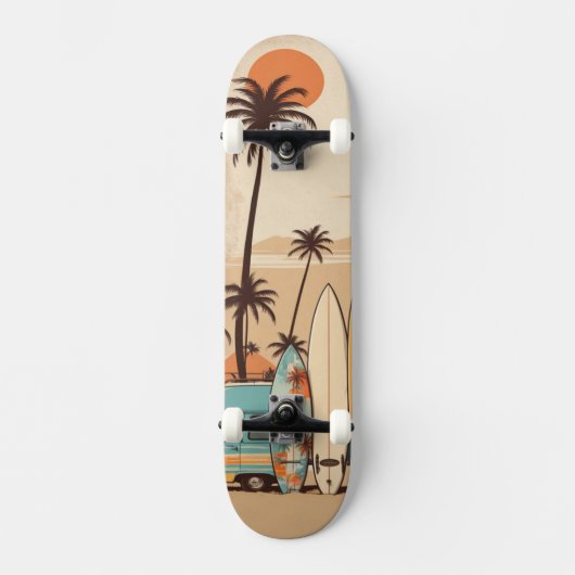 Retro Surf Vibes Skateboard (Recto)