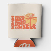 Retro Surf Zand Zonsondergangen Palm Tree Beach Vi Blikjeskoeler (Voorkant)