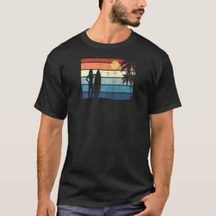 Retro Surfboard Surf Water Sport Surfer Sunset Sur T-shirt