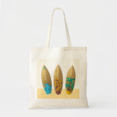 Retro Surfboard Trio-strand Tote Bag (Voorkant)