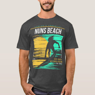 Retro Surfen Nuns Beach New Jersey  Surfer T-shirt