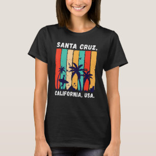 Retro Surfen Surfer Palms Surf Spot Santa Cruz ca T-shirt