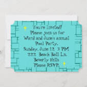  Retro Surfer Dude Uitnodiging (Achterkant)