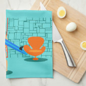 Retro Surfer Guy Kitchen Towel Theedoek (Quarter Fold)