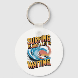 Retro Surfer Key Ring voor strandliefhebbers Sleutelhanger
