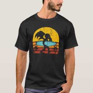 Retro Surfer Wave Surfing Surf Beach T-shirt