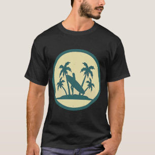 Retro Surfing Beach  Summer Sport T-shirt