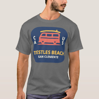 Retro Surfing Embleem Trestles San Clemente Califo T-shirt