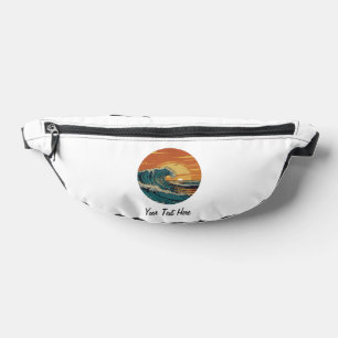 Retro Surfing Wave Surfer Zomer Beach zon Heuptasje