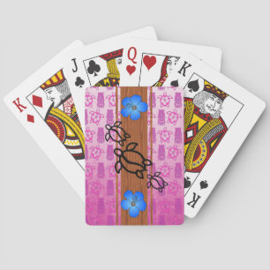 Retro Surfplank Honu Pokerkaarten