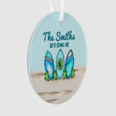 Retro Surfplanken Ornament (voorkant)