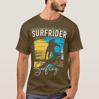 Retro Surfrider Beach Malibu Surfen Parad T-shirt