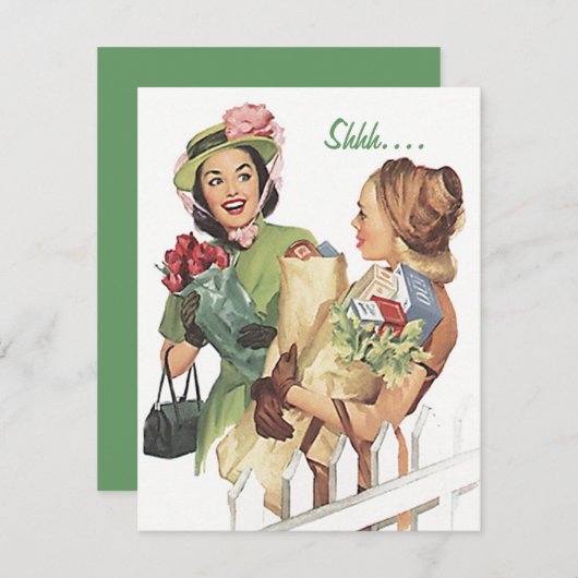 Retro Surprise Party Pour Toutes Les Invitations (Devant / Derrière)