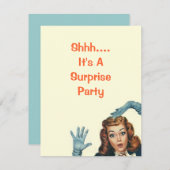 Retro Surprise Party Pour Toutes Les Invitations (Devant / Derrière)
