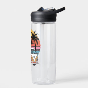 Retro Surven van Sunset Vibes Waterfles