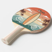 Retro Surven Vibes - Surfboard & Waves Tafeltennisbatje (Voorkant Gekanteld)