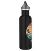 Retro Surven Vibes - Surfboard & Waves Waterfles (Links)