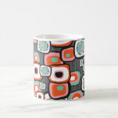 Retro Sushi Flower Squares Aangepaste Mok (Center)